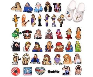 44pcs Shoe Charms, PVC Cantantes Clog Adornos, Pins Decorativos, Adornos para Zapatos, Adornos de Zapatos de Dibujos Animados, para Regalos Cumpleaños para Niños, Fans