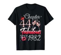 44th Birthday Queen Chapter 44 Fabulous Since 1982 Women Camiseta
