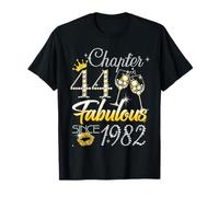 44th Birthday Queen Chapter 44 Fabulous Since 1982 Women Camiseta