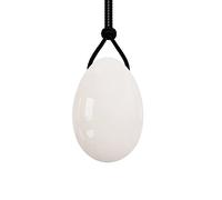 45 * 30 mm Yoni Huevo Rosa Cuarzo Huevo de Jade Amatista Perforada para Mujeres Kegel Ejercicio Huevos de Piedra de Cristal Natural, Jade Blanco