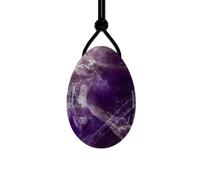 45 * 30 mm Yoni huevo rosa cuarzo huevo de jade huevo perforado amatista para mujeres Kegel ejercicio natural de cristal huevo huevos, amatista