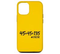 45+45 = 135, Divertido Levantamiento de Pesas Fitness Sentadillas Banco Gimnasio matemáticas Carcasa para iPhone 12/12 Pro