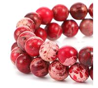 45-47 Piezas Cuentas de Jaspe Azul Púrpura Abalorios de Piedras Preciosas Naturales de Sedimento Marino Real Perlas Manualidades de Piedra Redondas Coloridas de 8mm para la Fabricación de Joyas