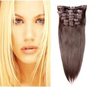 45,72 cm de pinza en el Remy para el hombre de pelo del conjunto de cinta y - de extensión de-x 20 de la escuela clips a la cabeza-20 de peso de tija de forma externa-100g - de grado de AAA-diseño de-color de la