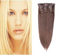 45,72 cm de pinza en el Remy para el hombre de pelo del conjunto de cinta y - de extensión de-x 20 de la escuela clips a la cabeza-20 de peso de tija de forma externa-100g - de grado de AAA-diseño de-color de la