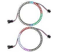 45 anillos LED RGB 45 X WS2812 5050 a todo color con controladores integrados 45 bits para Arduino Raspberry Pi ESP8266 Nodemcu DC5V (paquete de 2 unidades)