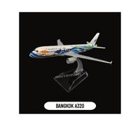 (45.BANGKOK A320) Réplica de avión de metal a escala 1:400, 15 cm, Bangkok Asia, aerolínea, avión de