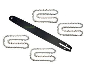 45 cm; 1,5 mm; barra de 72 TG + 4 cadenas compatibles con Husqvarna Makita Oleomac Solo