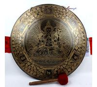 45 cm tallado Super Sound Tibetan Healing Gong de Nepal