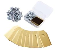 45 Cuchilla Cortacesped,Cuchillas de Repuesto Cortacésped,Cuchillas en Titanio, Contiene45 Tornillos,para Husqvarna Automower e Gardena