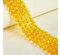 45 cuentas de citrino natural de 8 mm, cuentas redondas sueltas para hacer joyas