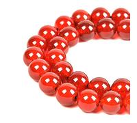 45 cuentas sueltas de cornalina natural de 8 mm para hacer joyas, 15.5 pulgadas, 1 hebra (cornalina, 45 cuentas de 8 mm)