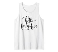 45 cumpleaños para mujeres Hola cuarenta y cinco 45 años lindo Camiseta sin Mangas
