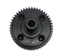 45# Engranaje recto diferencial central 47T de acero duro 32 pasos M0.8 negro para Traxxas 10760 Mini Maxx Mini XRT 10761 10761X