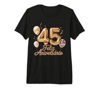 45 Feliz Cumpleaños Portugal Feliz Cumpleaños Portugués Camiseta Premium