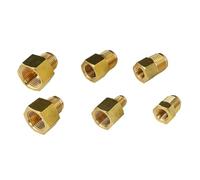 45 grados SAE 1/4" 3/8" 1/2" 3/4" Flare Hembra a macho Reductor de ajuste Reductor Tubo de latón Conector Adaptador Aire acondicionado (Color : 1/2 To 1/4, Size : (1PCS)_FEMALE TO MALE)