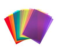 45 Láminas de PVC Translúcido Flexible, Tamaño A4 30x21 cm, 0,3 mm de Grosor - Para Manualidades, Proyectos de Bricolaje, Decoración de Ventanas y Exposiciones (9 colores mezclados)