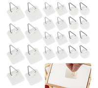45 Pcs Cuelga Cuadros Adhesivo, Cuelga Cuadros sin Clavos, Colgador Cuadros Sin Agujeros, Ganchos Autoadhesivos Colgadores Adhesivos para Colgar Cuadros Fotos Carteles, 3 Tamaños