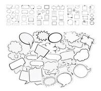 45 pegatinas de burbujas en blanco y negro, 6 etiquetas adhesivas, etiquetas adhesivas, etiquetas adhesivas para escribir, se pueden usar para cuadernos, álbumes de fotos, botellas