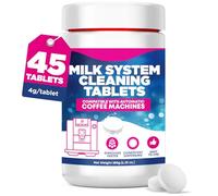 [45 unidades, botella de 180 g] Tabletas de limpieza del sistema de leche para máquinas de café automáticas - Compatible con máquinas de café automáticas Jura - Incluye pastillas de limpieza