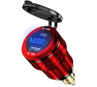45 W PD USB C encendedor de cigarrillos adaptador para Ducati moto, 18 W QC 3.0 cargador de coche carga rápida USB Din/Hella EU enchufe para 12 V-24 V BMW Triumph KTM motocicleta
