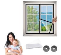 45 x 55 cm (ancho x alto), protección transparente contra el polen para reducir las alergias, para ventana de apertura interior, incluye cinta autoadhesiva