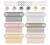 450 ganchos con cadena y 8 mm de rosca pequeña para hacer tus propios llaveros de 6 col, con cadena a granel y anillos abiertos
