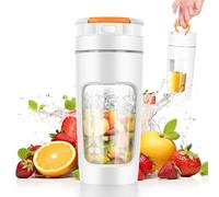 450 ML Batidora portátil, Mini Licuadora, Minibatidora con Cuchilla de Acero Inoxidable de 6 Puntas, Batidora Multifunción, taza de exprimidor recargable por USB para hogar/oficina/exteriores