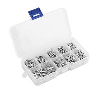 450 piezas de cabeza plana remache sólido aluminio remache surtido M2.5 3mm-20mm longitud