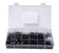 450 piezas Semicírculo Llave Resorte Pasador Clip Resorte E - Kit de Clip, Juego de Anillos de Seguridad para Llave Woodruff, Surtido de Múltiples Tamaños para Reparación y