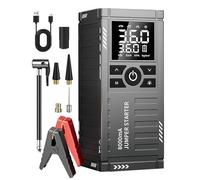 4500A Arrancador de Baterías de Coche con Compresor 150 PSI, Arrancador de Coches Portátil para Motores 8L Gas / 6L Diésel, Booster Batería 12V con Pantalla LED y Carga Rápida 65W