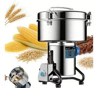 4500g Molino de Granos Eléctrico de Acero Inoxidable Para Especias y Granos con Protección Contra Sobrecarga y Molienda de Alta Velocidad Para Especias Secas, Hierbas, Nueces y Café