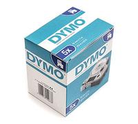 45013 (S0720530) 5 cintas para etiquetas estándar Dymo D1, 12 x 7 m, color negro sobre blanco