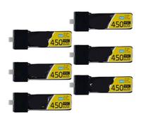 450mAh 38V 95C LiPo BT20 Compatible con TATTU Air75 Meteor75 Pro RC helicóptero Quadcopter Dron de Carreras con visión en Primera Persona(6PCS 450mAh 1S)