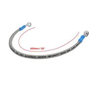 450mm 45cm Universal Moto Tuyau De Frein Tressé en Acier Hydraulique Renforcer Frein Embrayage Huile Tuyau Tuyau De Conduite Compatible con Motorcycle Pit Dirt Street Sport Bike Enduro Motocross