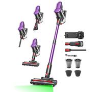 450W/45Min/45KPA Aspiradora sin Cable F02 Lite, Escoba Aspirador sin Cable | Aspirador sin Cable con Filtración de 8 Capas, Aspirador Vertical per Pavimenti/Tappeti/Peli, Aspiradora, Morado