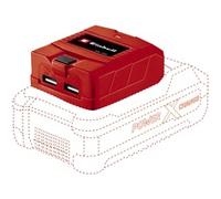 4514120 adaptador e inversor de corriente Universal Negro, Rojo rojo, Universal, Universal, 18 V, 5 V, 2,1 A, Einhell
