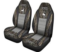 456 Juego De 2 Fundas Asientos Coche Camuflaje Caza Buck On The Way Protector para Asientos Universales Fundas para Asientos De Coche para Mujer Hombre Regalo, 52x138cm