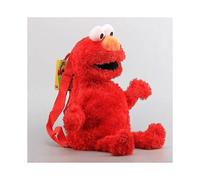 45cm Plush Backpack Bag Toy Red Elmo Blue Cookie Guy Yellow Big Bird Plush Bag Children's Schoolbag for Birthday Christmas Gifts