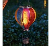 45cm Solar Llama Efecto Arcoiris Caliente Aire Globo Colgante LED Exterior Farol