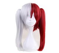 45cm Todoroki So Wig Cosplay Costume Boku no Hero Academia Women Bunches Synthetic Hair Halloween Wigs