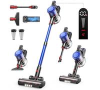 45kPA/550W Aspiradora sin Cable con Tableta Aromática 60Mins Escoba Aspiradora Vertical sin Cable Potente Antienredo Carga en Pared,Cepillo para Sofá 1.5L,für harte Böden, Teppiche und Tierhaare