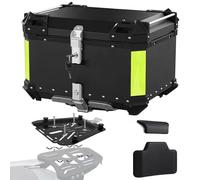 45L 55L 65L 80L 100L Baúl de Moto,Baúl de Aluminio para Moto,Maleta Top Case Impermeable,Maletero de Motocicleta,Caja Moto para Scooter con Placa de Montaje y Respaldo(Black,100 L)