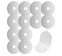 45mm Circular Rotativa Cuchilla, 12 Piezas Cuchillas de Repuesto de Corte Rotativo, para Acolchar, Papel, Tela, álbumes de Recortes, Costura, Corte de Tela