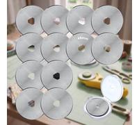 45mm Circular Rotativa Cuchilla, 12 Piezas Cuchillas de Repuesto de Corte Rotativo, para Acolchar, Papel, Tela, álbumes de Recortes, Costura, Corte de Tela
