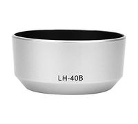 45Mm F1.8 Lens Hood Lh 40B Plastic Lh 40B Quality Portable Plastic Camera Lens Hood Shade para M.Zuiko 45Mm F1.8 (Negro) (Plata)