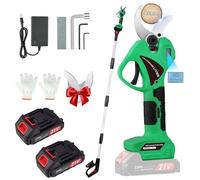 45mm Tijeras De Podar Electricas: Tijera podar telescopica 45-30mm Ajustables Hoja SK7 - Tijeras de podar telescópicas con 2 baterías de 21 V/2000 mAh - Tijeras de Podar Bateria para Jardinería,Olivos