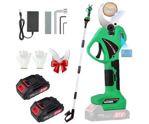 45mm Tijeras De Podar Electricas: Tijera podar telescopica 45-30mm Ajustables Hoja SK7 - Tijeras de podar telescópicas con 2 baterías de 21 V/2000 mAh - Tijeras de Podar Bateria para Jardinería,Olivos