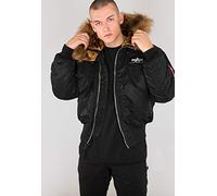 ALPHA INDUSTRIES 45P Hooded Custom Chaqueta, Negro (Black/Reflective-258), 2XL para Hombre