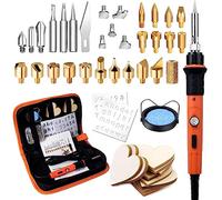 45pcs Kit Pirograbador De Madera，Kit Pirograbadores EléCtrico De 60w Con Temperatura Regulable Entre 200°C Y 500°C.Para Madera, Cuero Y Grabados (2)